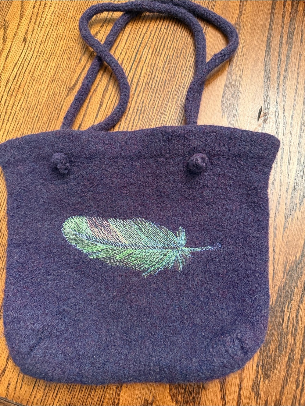 Boiled Wool Hippie Boho Purse Earthy Artisan Shoulder Bag